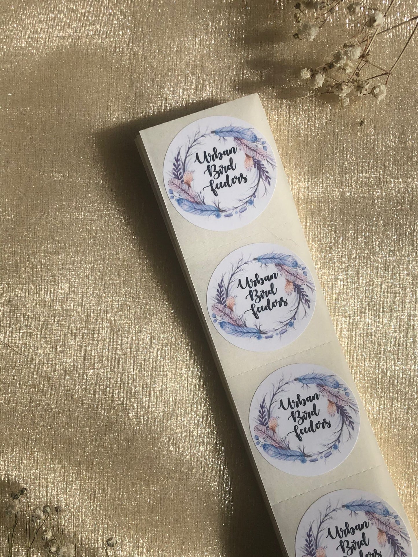 50 1.5" Circle Logo Stickers + 50 Thank You Cards Bundle Deal - Creationz By Saba