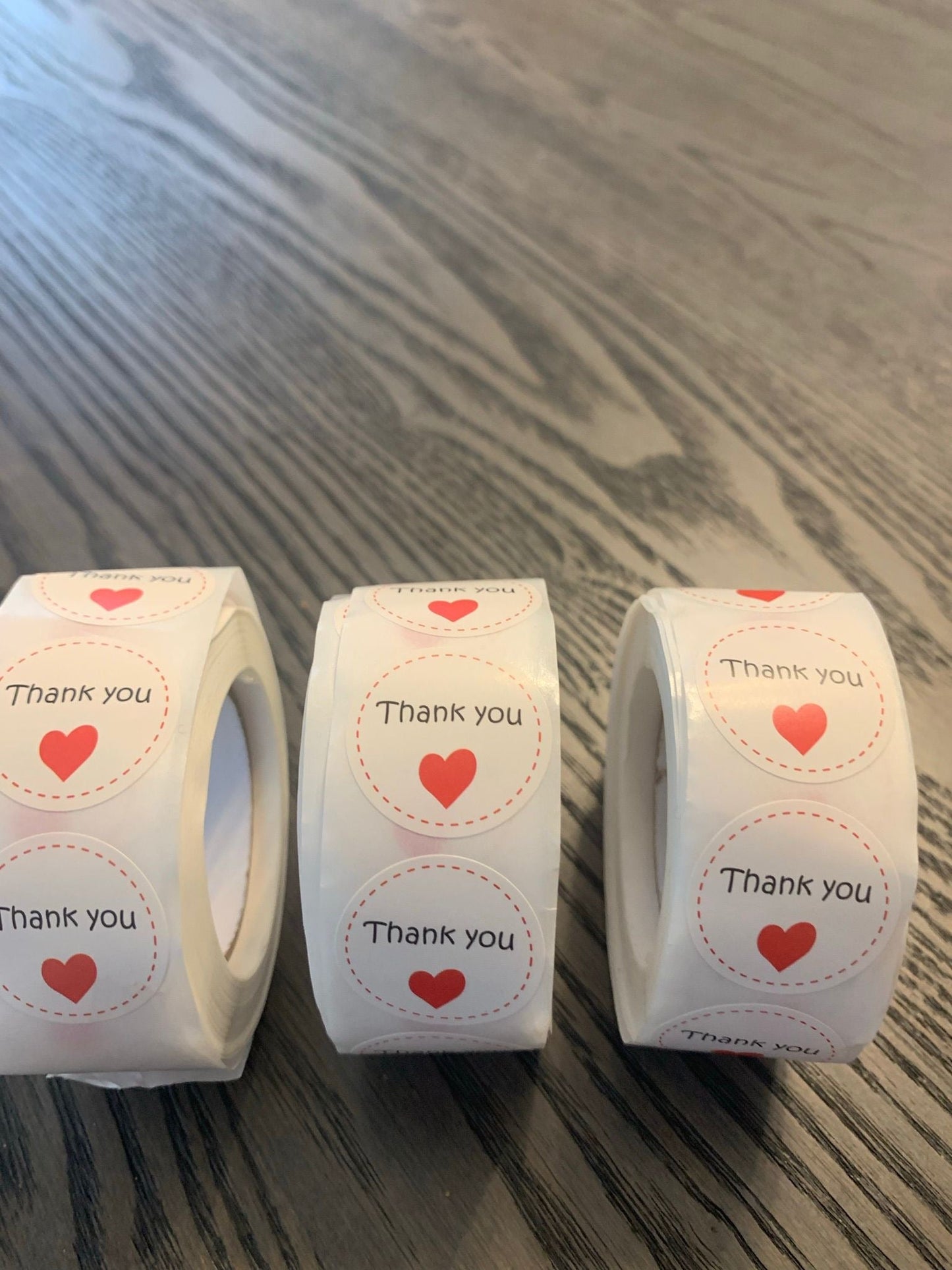 Thank You Sticker 500 Stickers Roll | Black and Red Thank You Stickers - Creationz By Saba