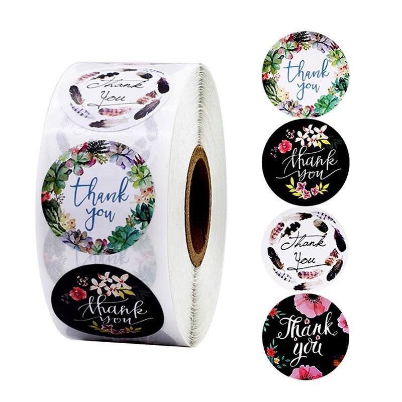 Thank you stickers | sticker roll | small business stickers | 500 stickers | packaging order stickers | packing stickers | thank you | ship - Creationz By Saba