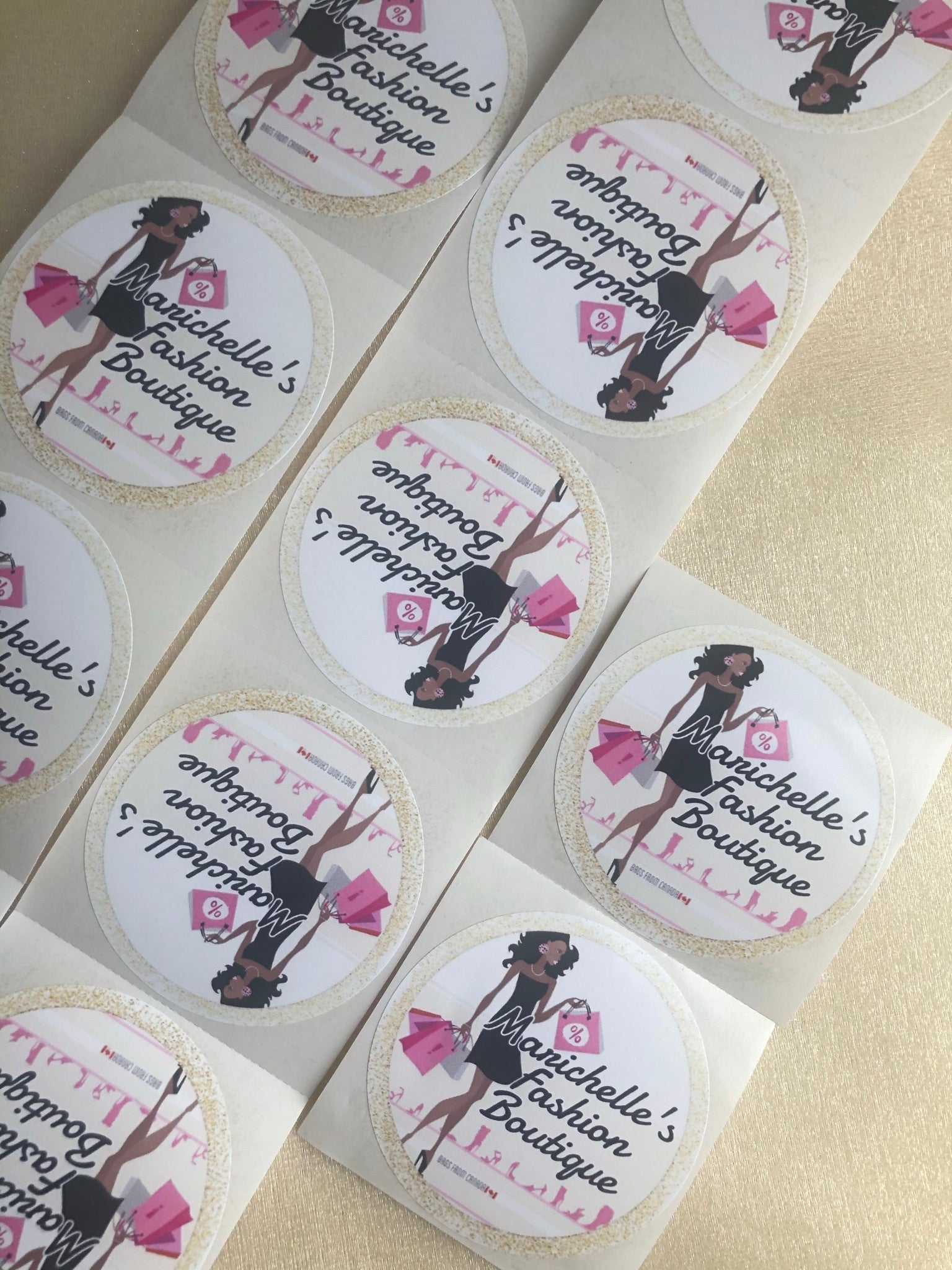 100 Custom Logo Stickers - Creationz By Saba