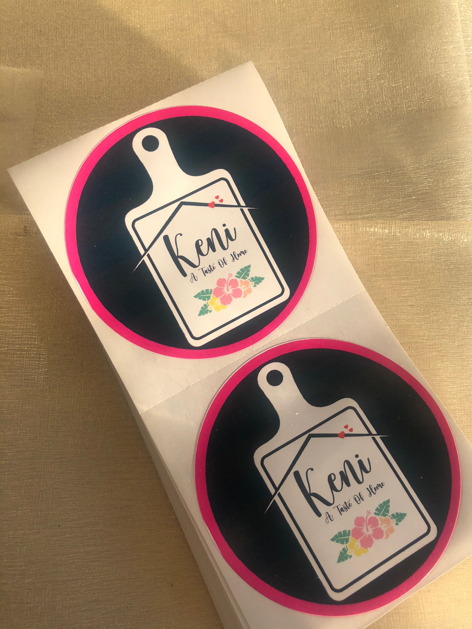 100 Custom Logo Stickers - Creationz By Saba