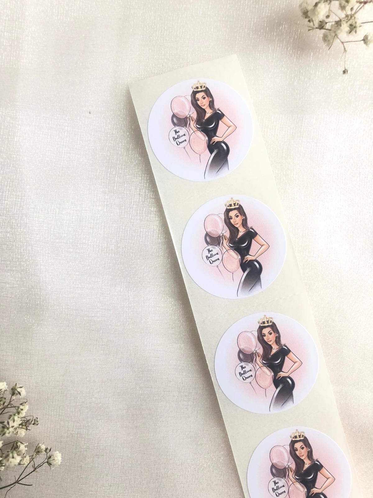 100 Custom Logo Stickers - Creationz By Saba