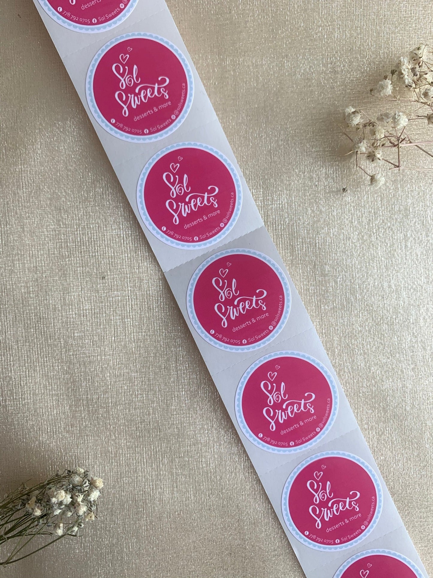 100 Custom Logo Stickers - Creationz By Saba