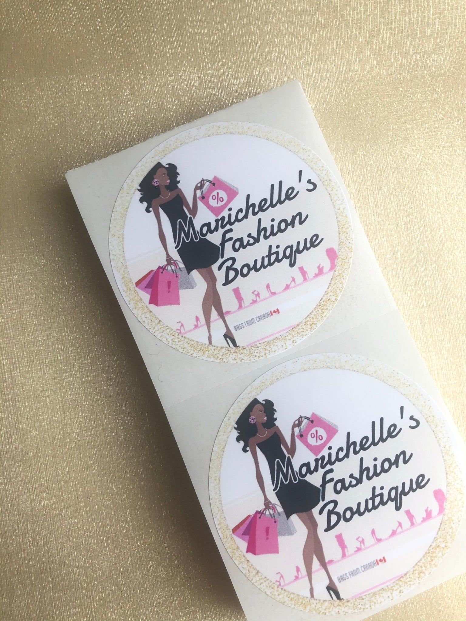 2" Circle Custom Logo Stickers - Creationz By Saba