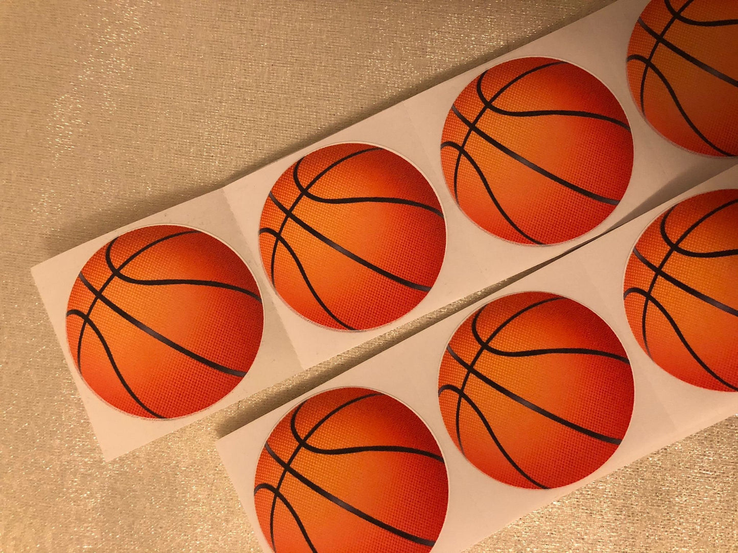2” Round Basketball Sticker | Sports Stickers | Cupcake Topper Stickers | Basketball Planner Stickers | Calendar Stickers - Creationz By Saba