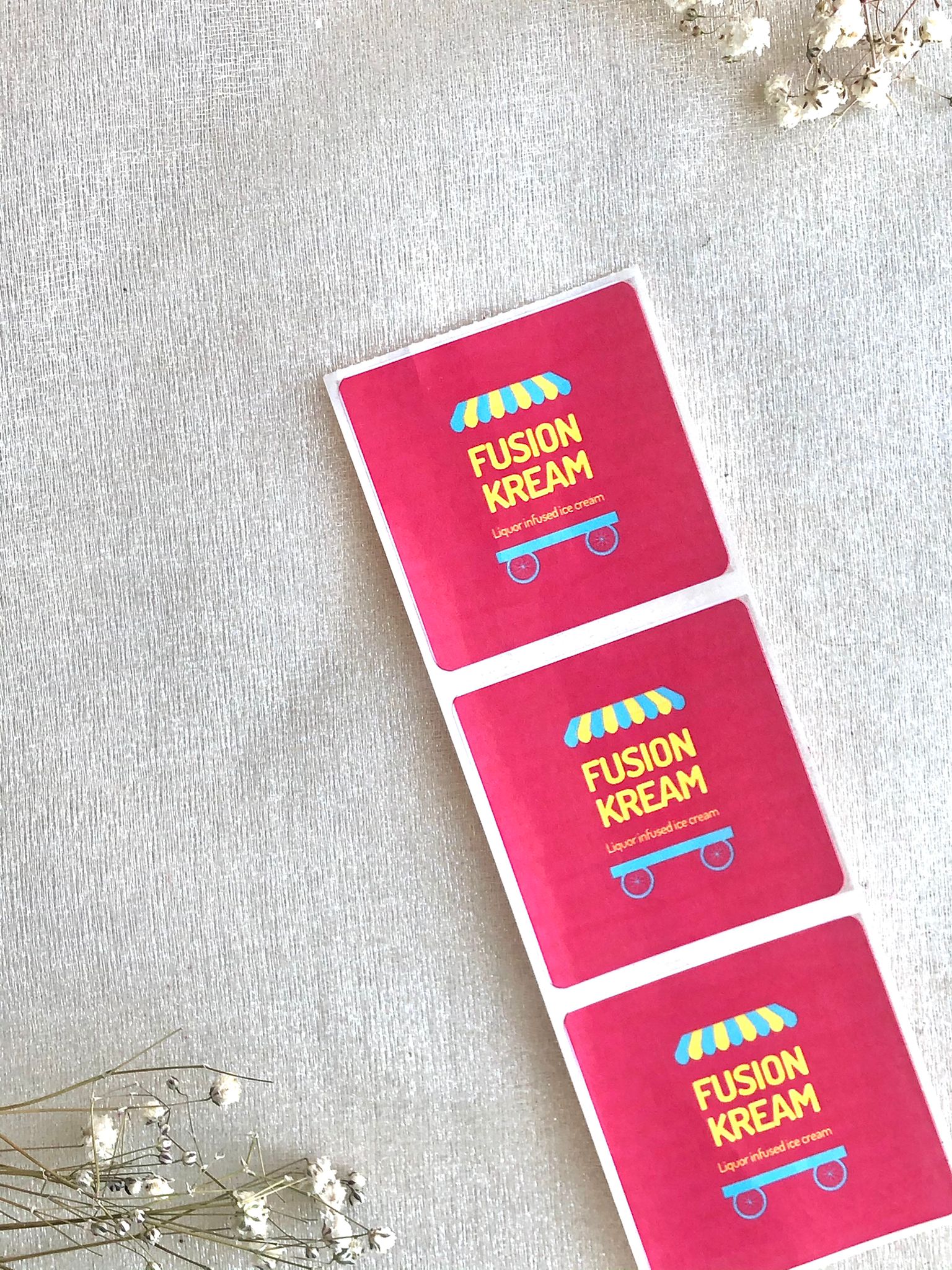 200 Custom Logo Stickers - Creationz By Saba