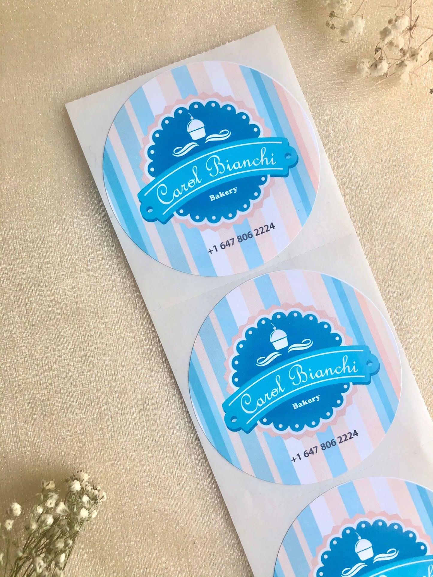 200 Custom Logo Stickers - Creationz By Saba