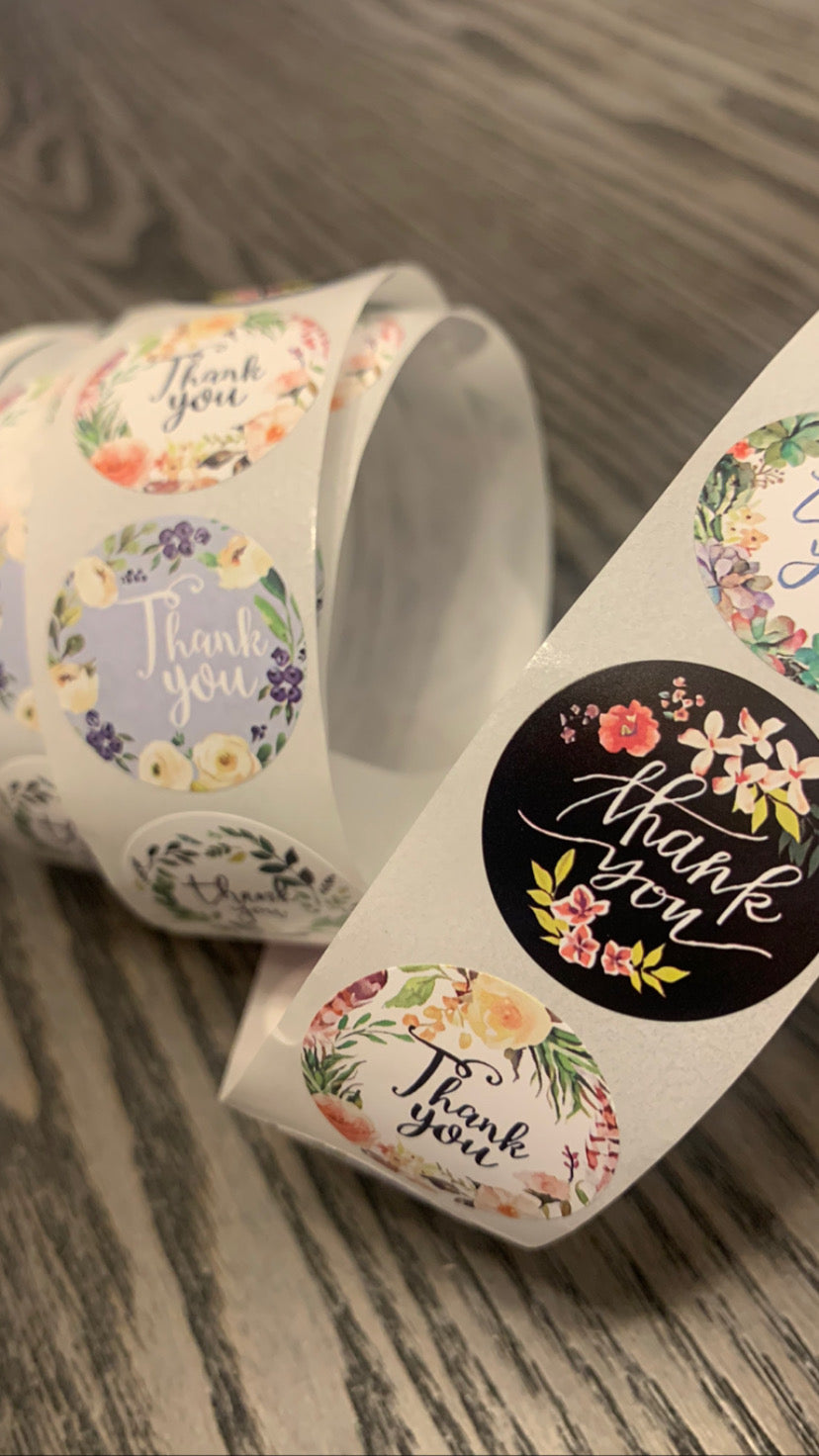 Thank you stickers | sticker roll | small business stickers | 500 stickers | packaging order stickers | packing stickers | thank you | ship