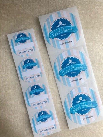 3" Circle Custom Logo Stickers - Creationz By Saba