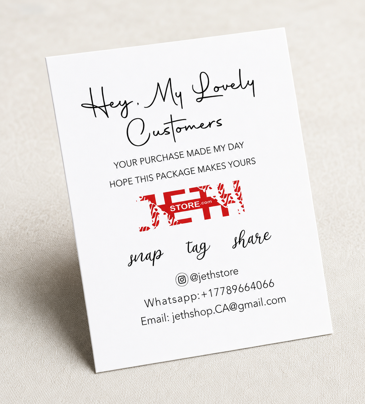 100 Custom Thank You Cards & 100 Logo Sticker Bundle | Personalized Business Branding Kit | Packaging Insert Cards & Custom Logo Labels