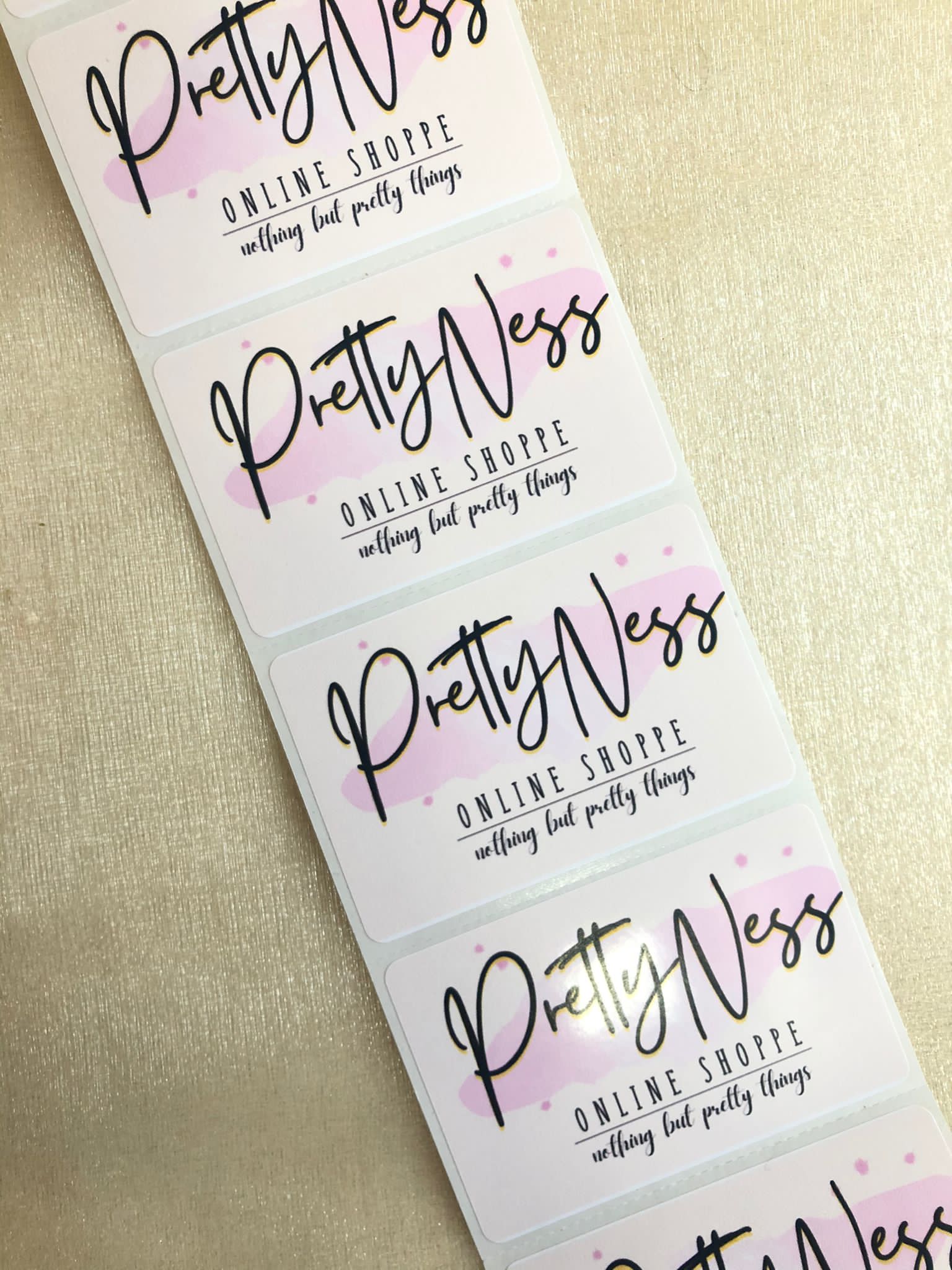 50 Custom Logo Stickers - Creationz By Saba