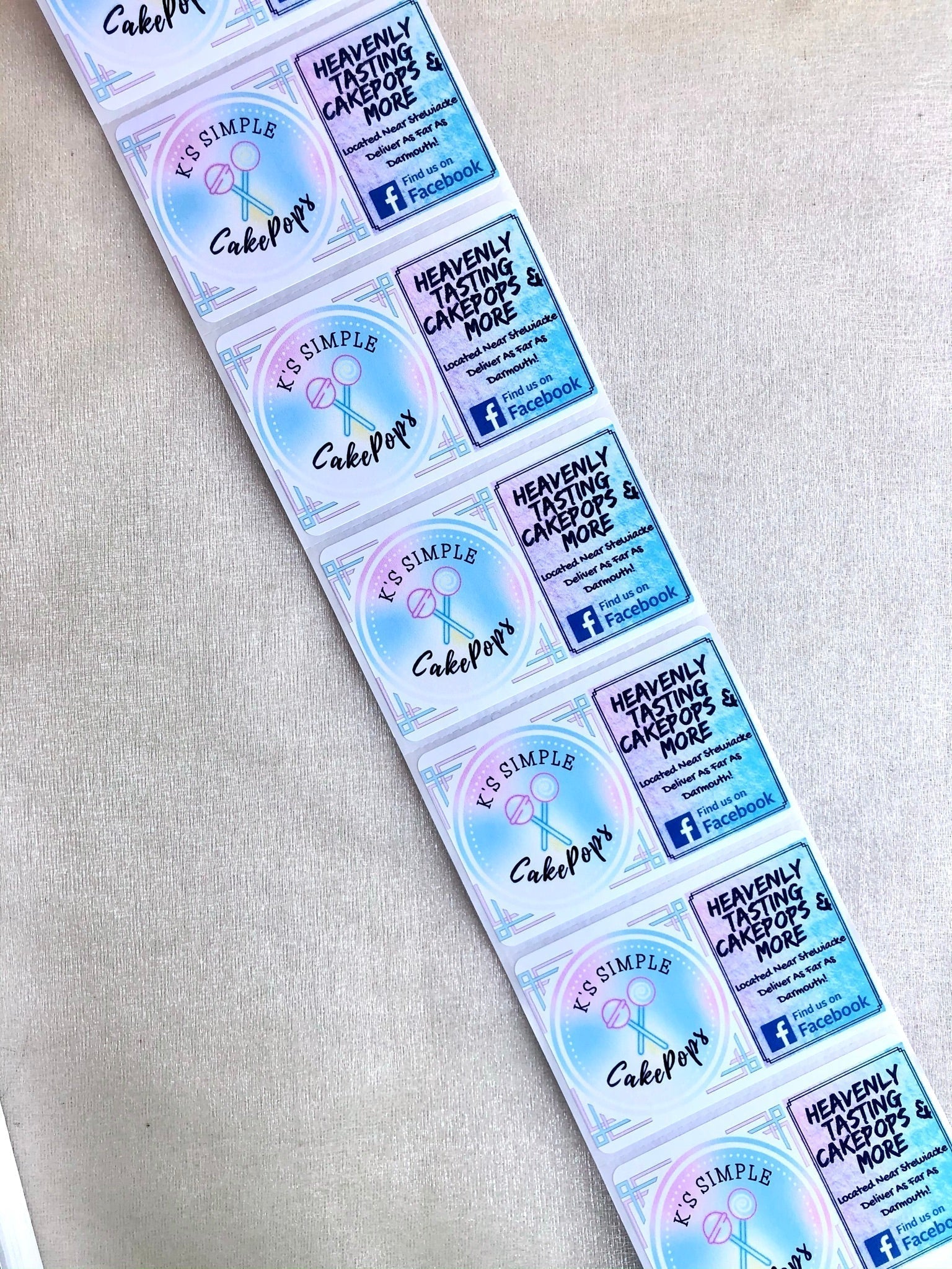 50 Custom Logo Stickers - Creationz By Saba