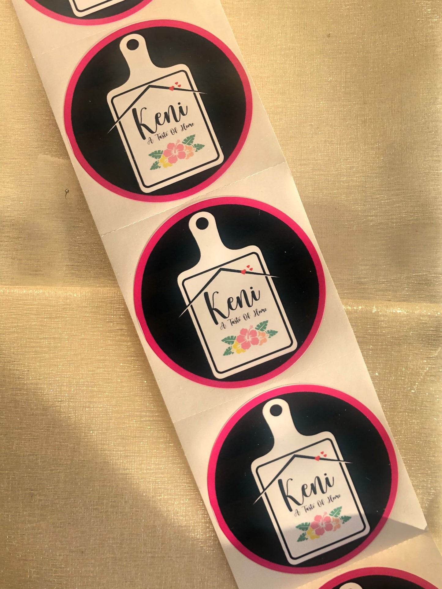 50 Custom Logo Stickers - Creationz By Saba