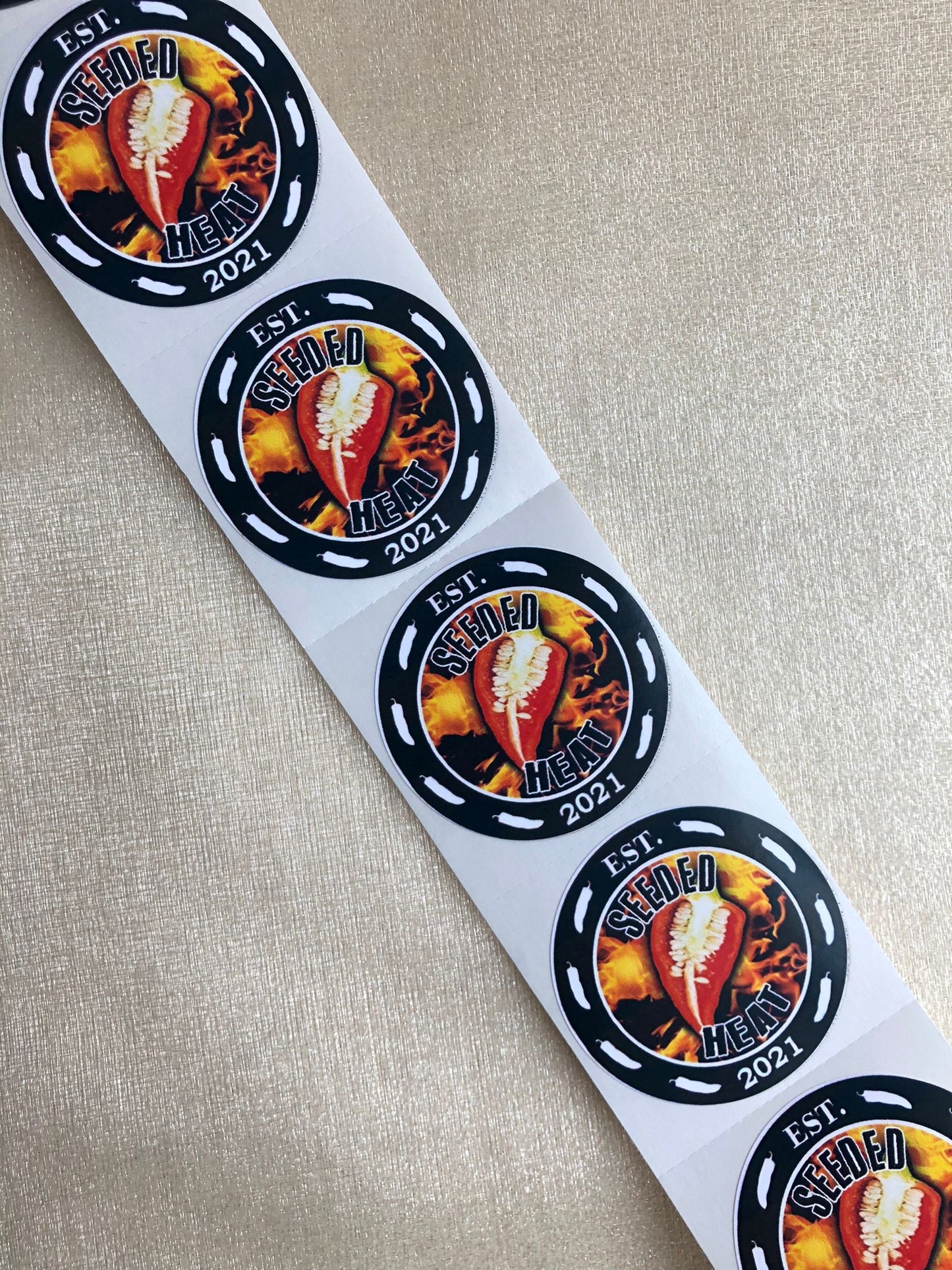 50 Custom Logo Stickers - Creationz By Saba