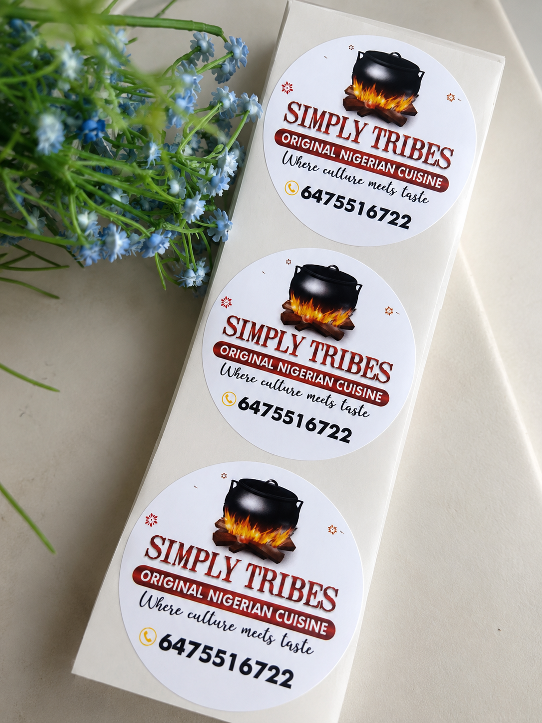 3" Circle Custom Logo Stickers