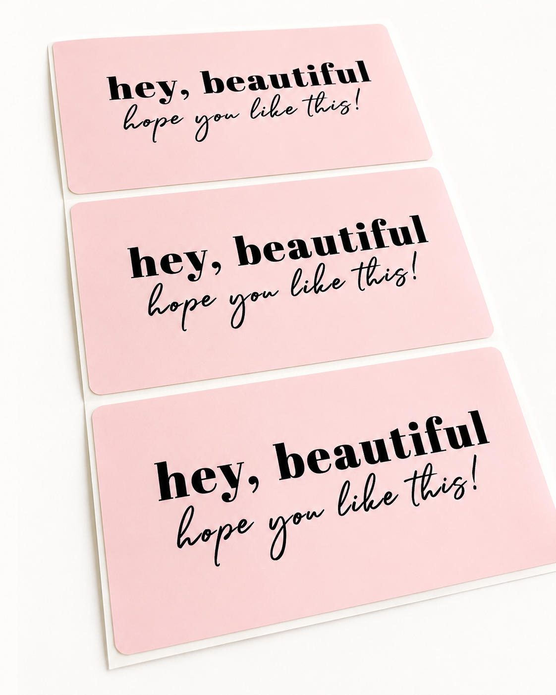 Hey Beautiful packaging labels | Custom Thank You Packaging label | Personalized Packaging | Small Business Branding Cards | Boutique Order stickers