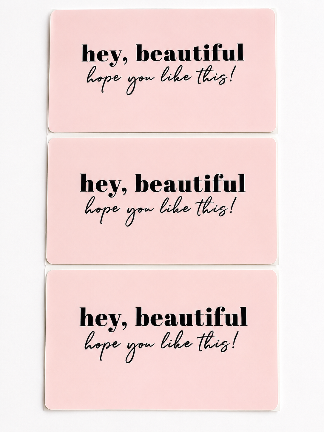 Hey Beautiful packaging labels | Custom Thank You Packaging label | Personalized Packaging | Small Business Branding Cards | Boutique Order stickers
