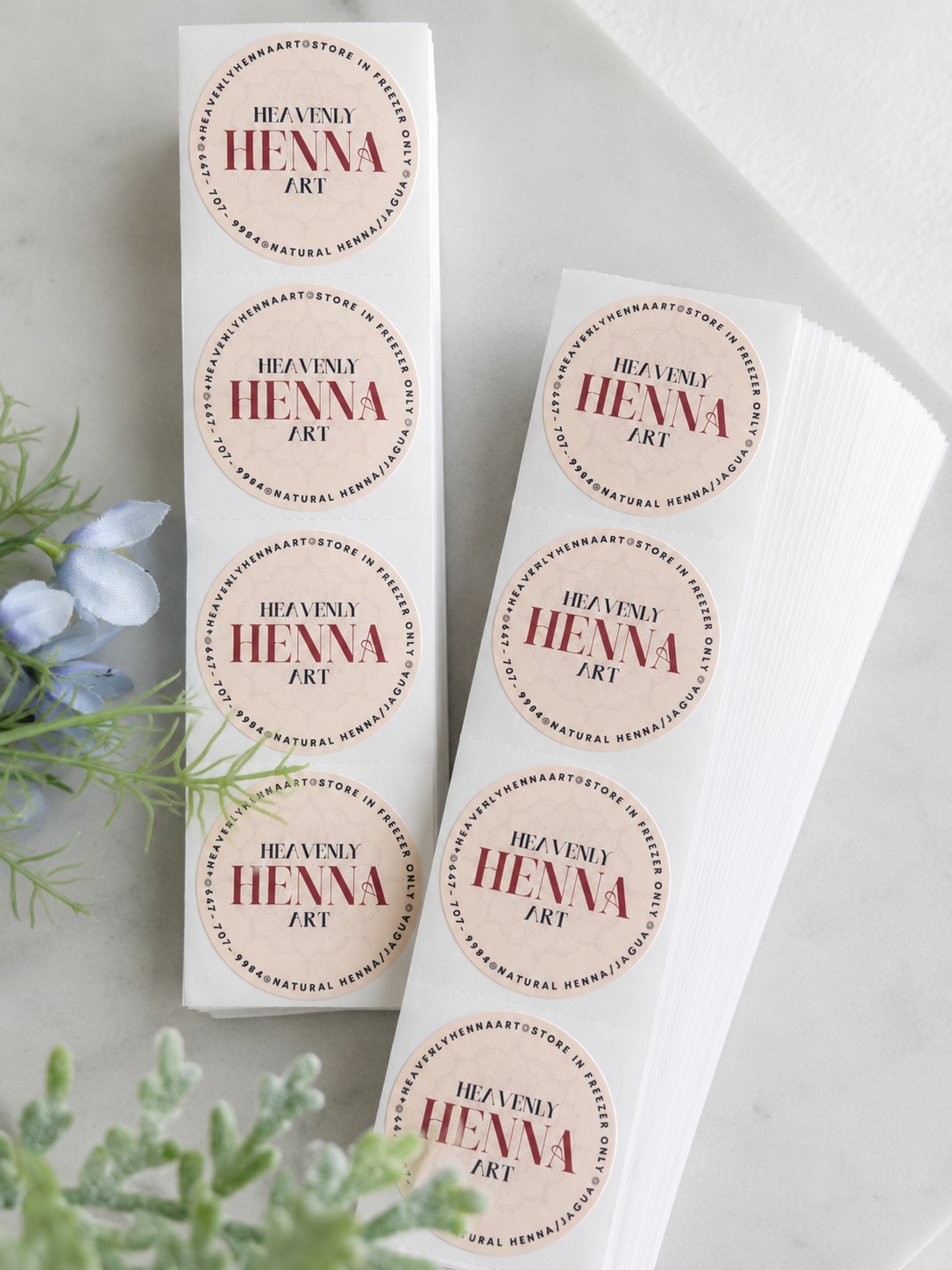 1.5" Circle Custom Logo Stickers