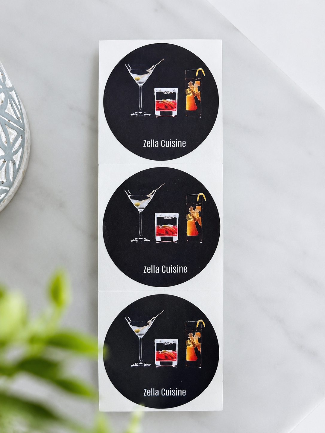 1.5" Circle Custom Logo Stickers