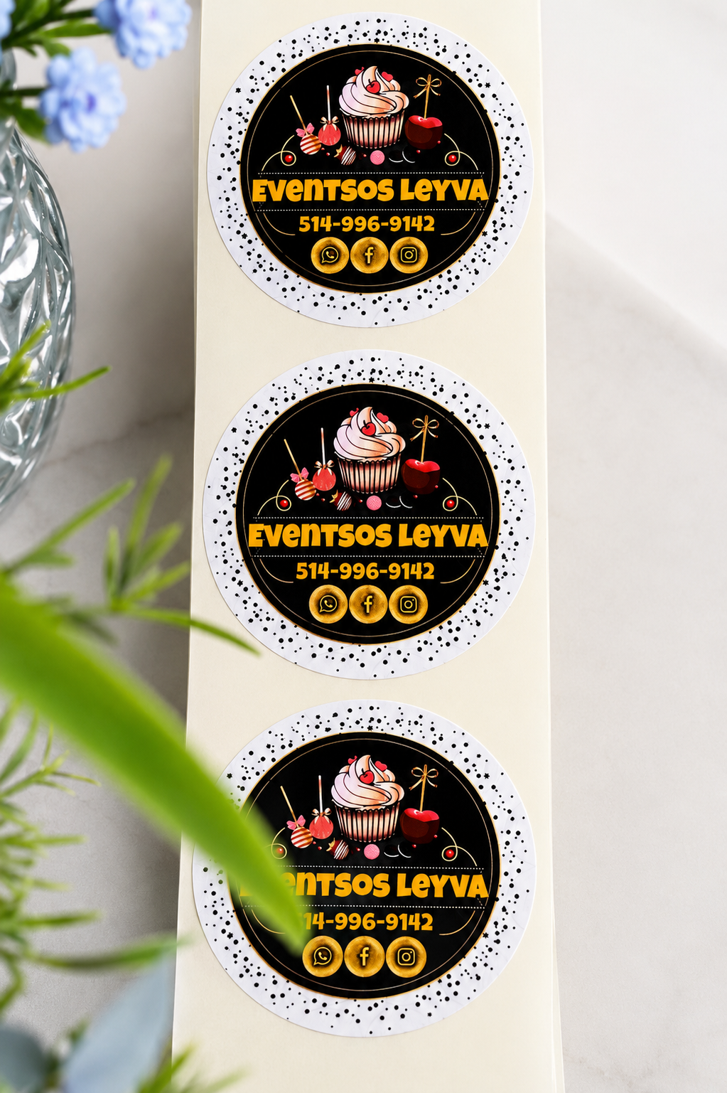 2" Circle Custom Logo Stickers