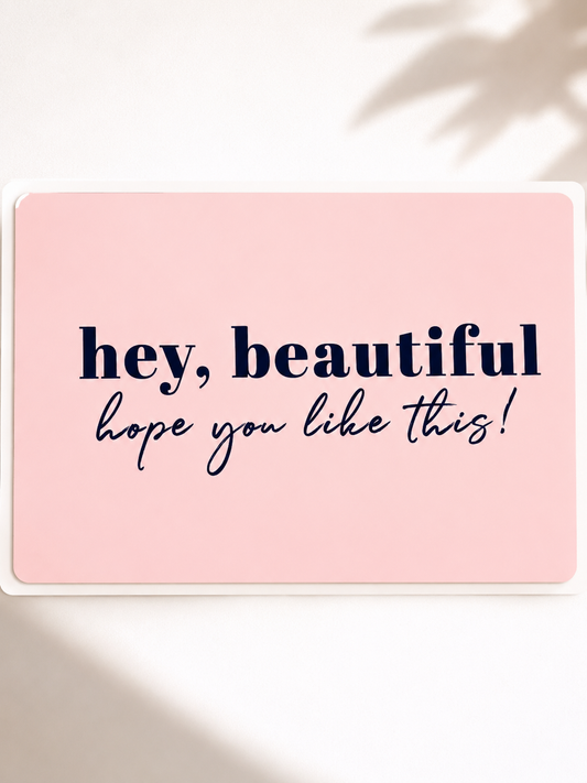 Hey Beautiful packaging labels | Custom Thank You Packaging label | Personalized Packaging | Small Business Branding Cards | Boutique Order stickers