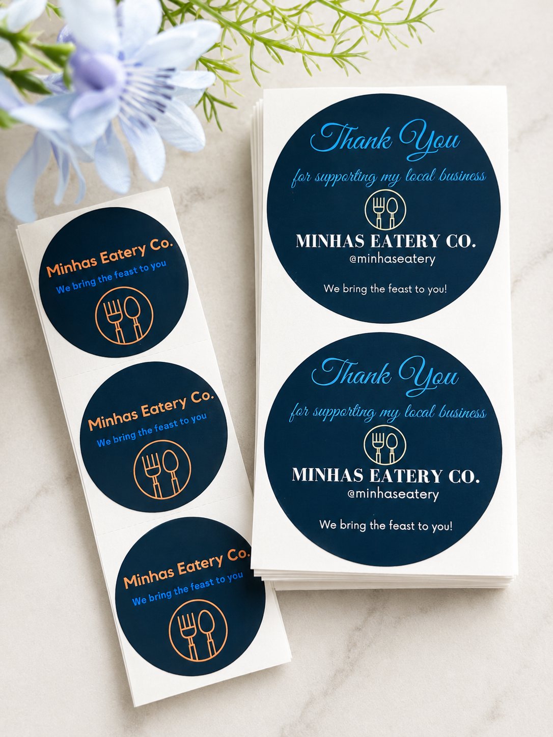 3" Circle Custom Logo Stickers