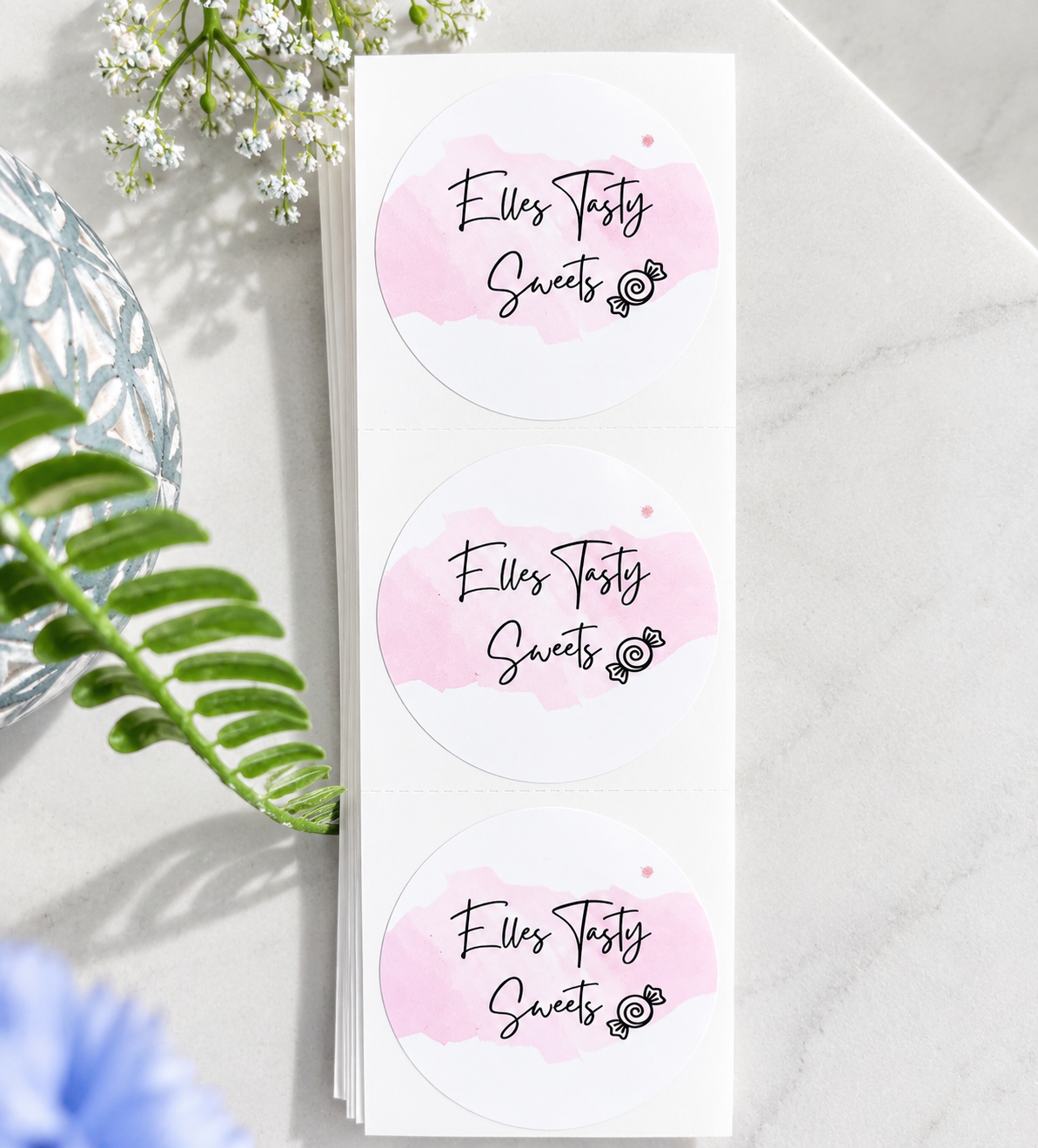 1.5" Circle Custom Logo Stickers