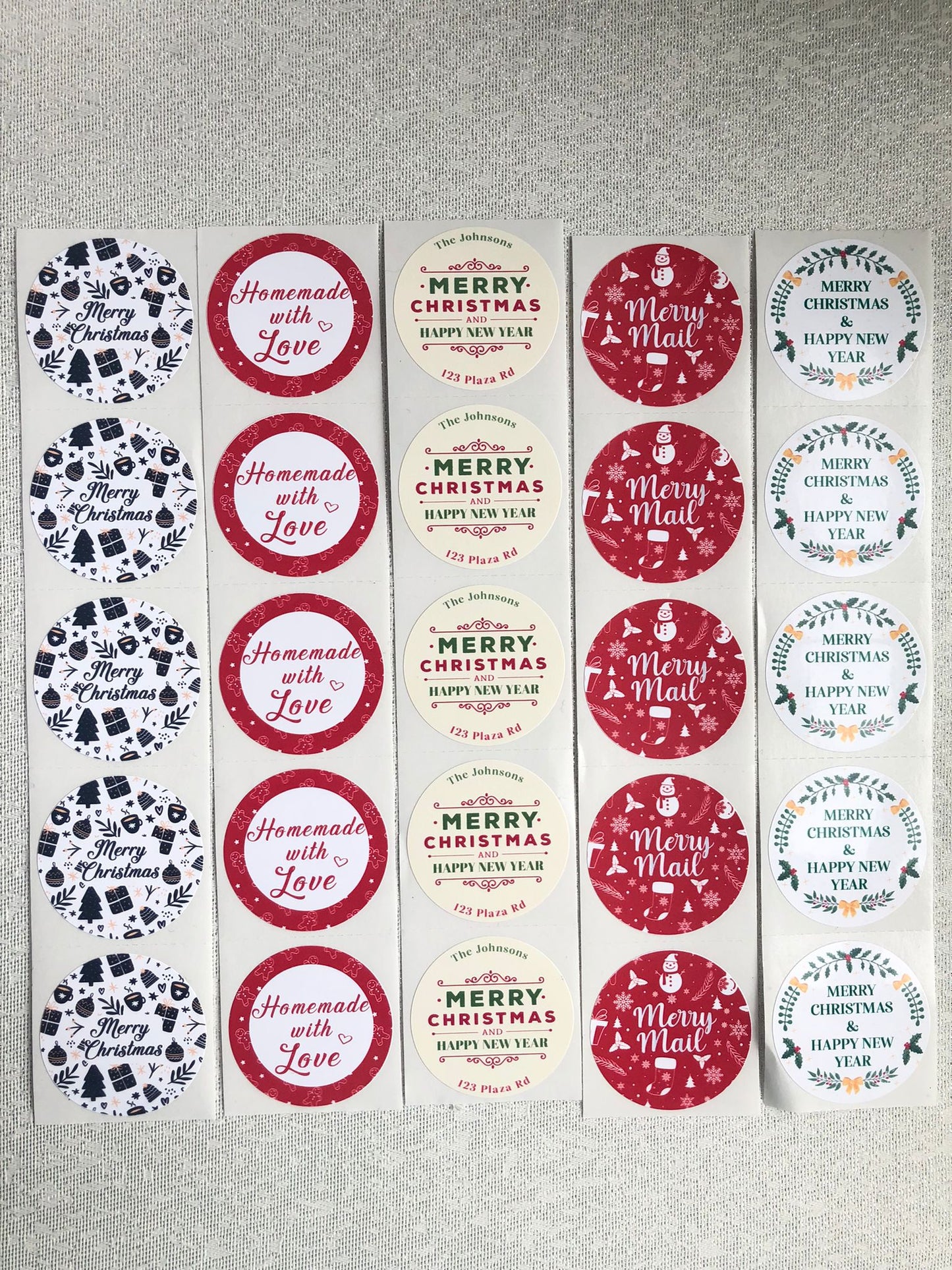 Christmas Stickers 1.5" Circle - Creationz By Saba