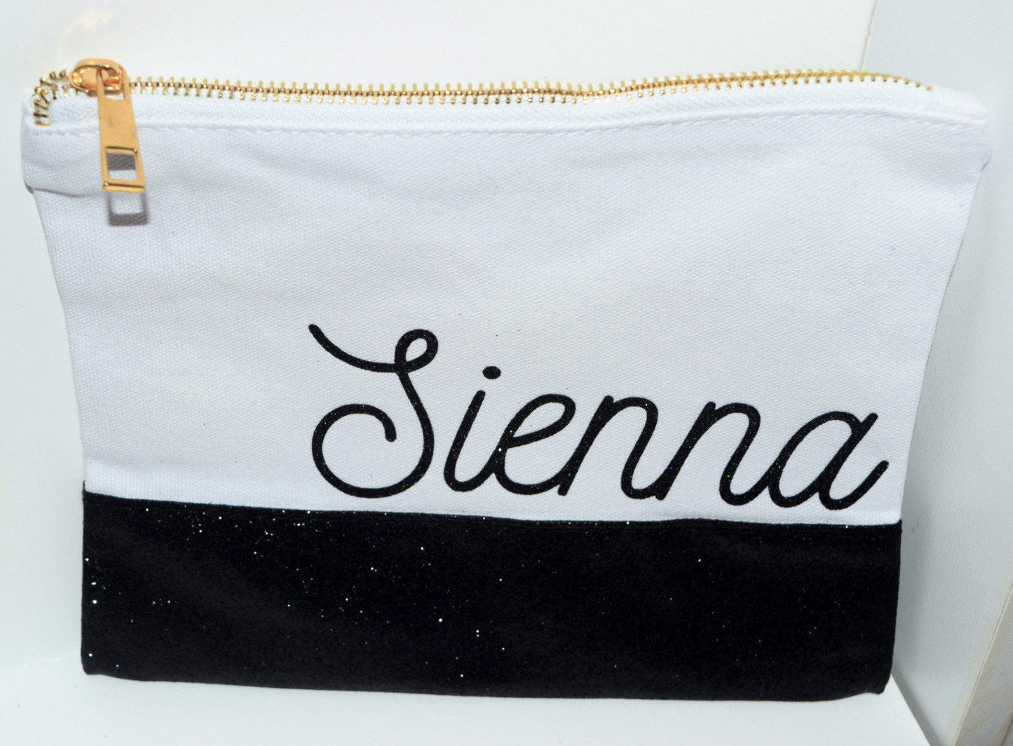 Custom Glitter Makeup bag | Personalized Makeup Bag | Mask Bag | Makeup vanity bag | Custom Bag | Cosmetic Pouch with Name | Pencil Case - Creationz By Saba