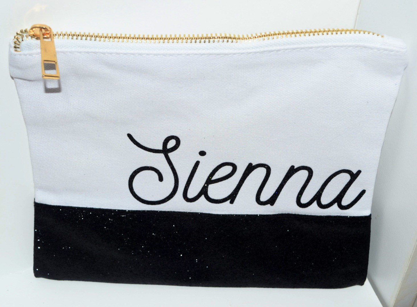 Custom Glitter Makeup bag | Personalized Makeup Bag | Mask Bag | Makeup vanity bag | Custom Bag | Cosmetic Pouch with Name | Pencil Case - Creationz By Saba