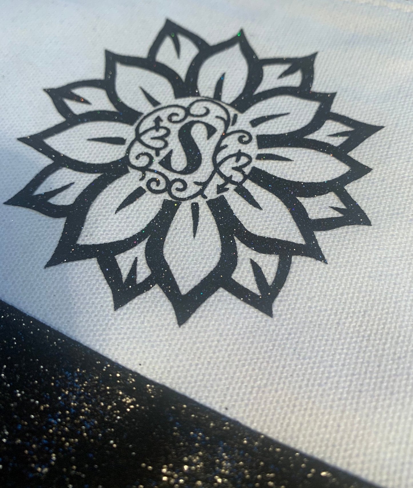 Custom Sunflower Monogram Bag | Custom Design Your Makeup Bag | Personalized Makeup Bag | Mask Bag | Accessory Bag | Maid of Honor Gift | - Creationz By Saba