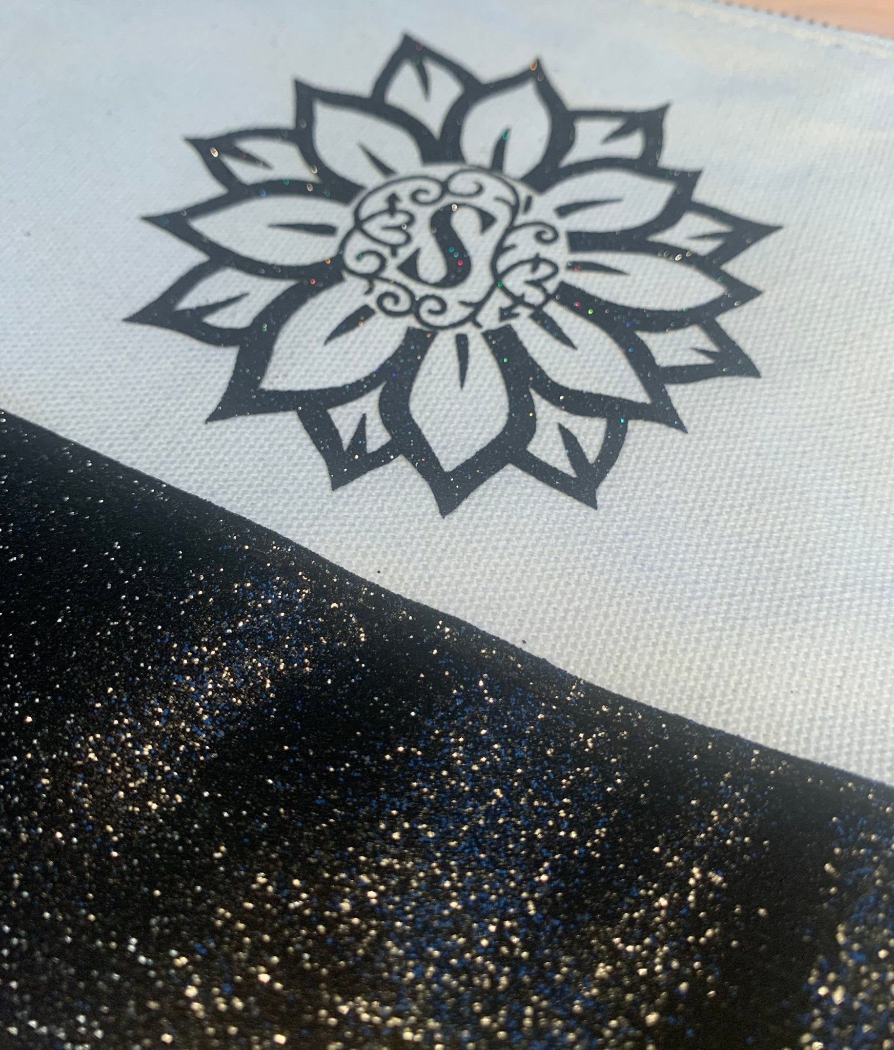 Custom Sunflower Monogram Bag | Custom Design Your Makeup Bag | Personalized Makeup Bag | Mask Bag | Accessory Bag | Maid of Honor Gift | - Creationz By Saba