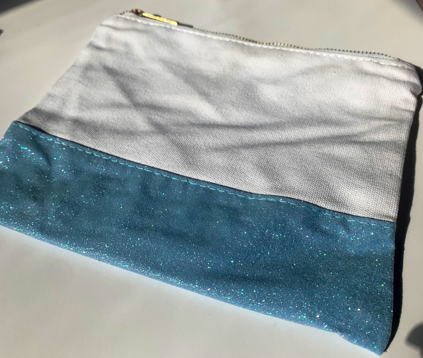 Custom Sunflower Monogram Bag | Custom Design Your Makeup Bag | Personalized Makeup Bag | Mask Bag | Accessory Bag | Maid of Honor Gift | - Creationz By Saba