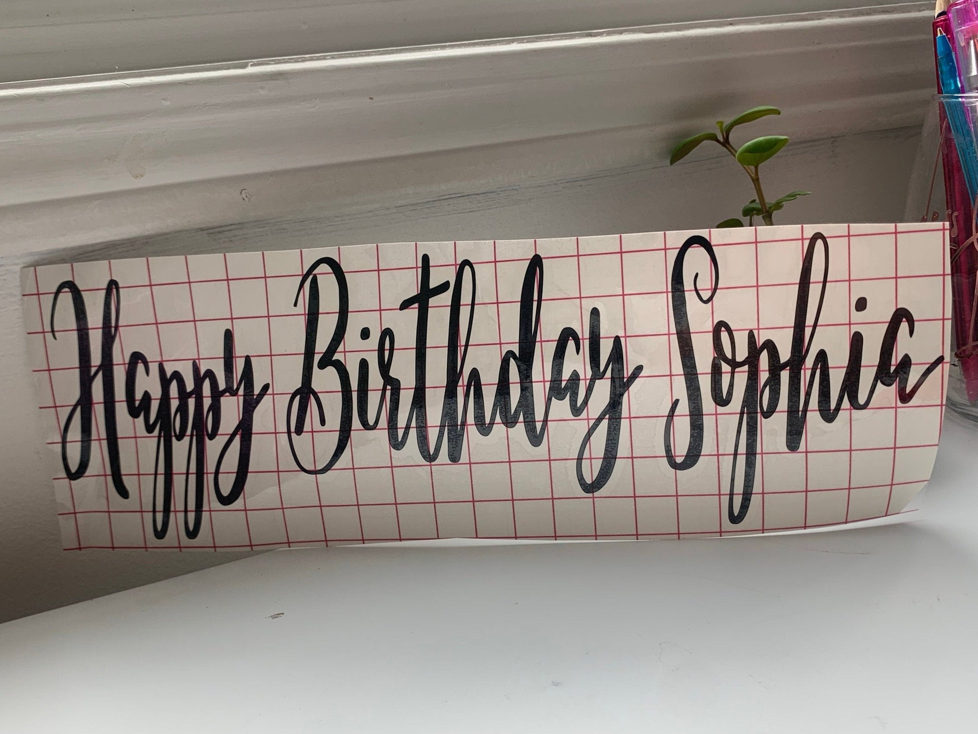 Custom Vinyl Balloon Label | Happy Birthday Balloon Label | Personalized Decals | Helium Balloon Label | Custom Decor | Custom Balloon | - Creationz By Saba