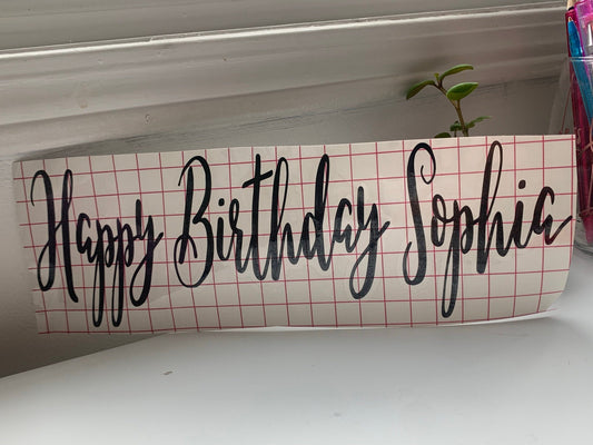 Custom Vinyl Balloon Label | Happy Birthday Balloon Label | Personalized Decals | Helium Balloon Label | Custom Decor | Custom Balloon | - Creationz By Saba