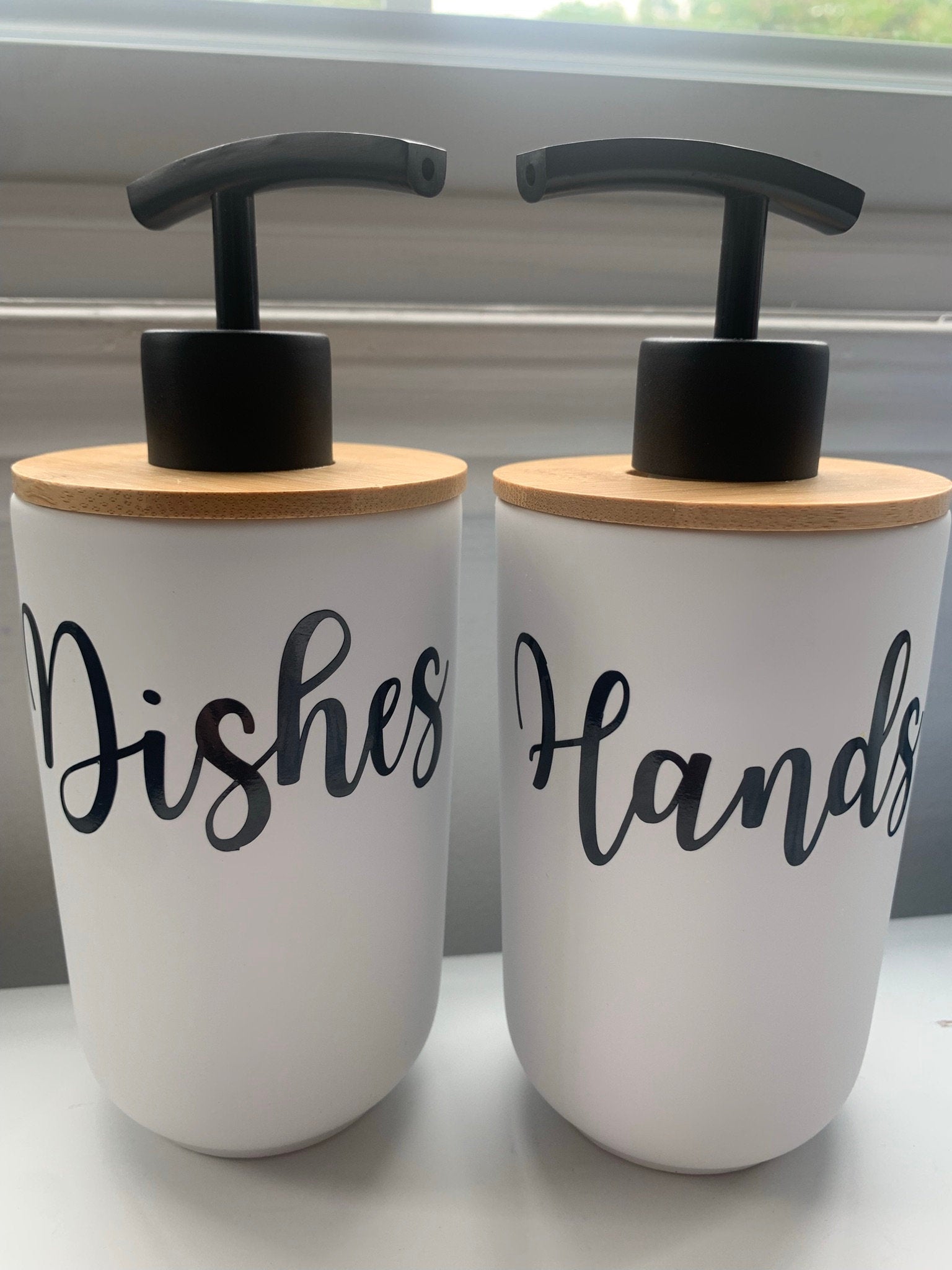 Hands And Dishes Bottle Decals | Soap Bottle Labels | Dispenser Bottle Labels | Hand Soap Label | Dish Soap Label | Kitchen Bathroom Labels - Creationz By Saba