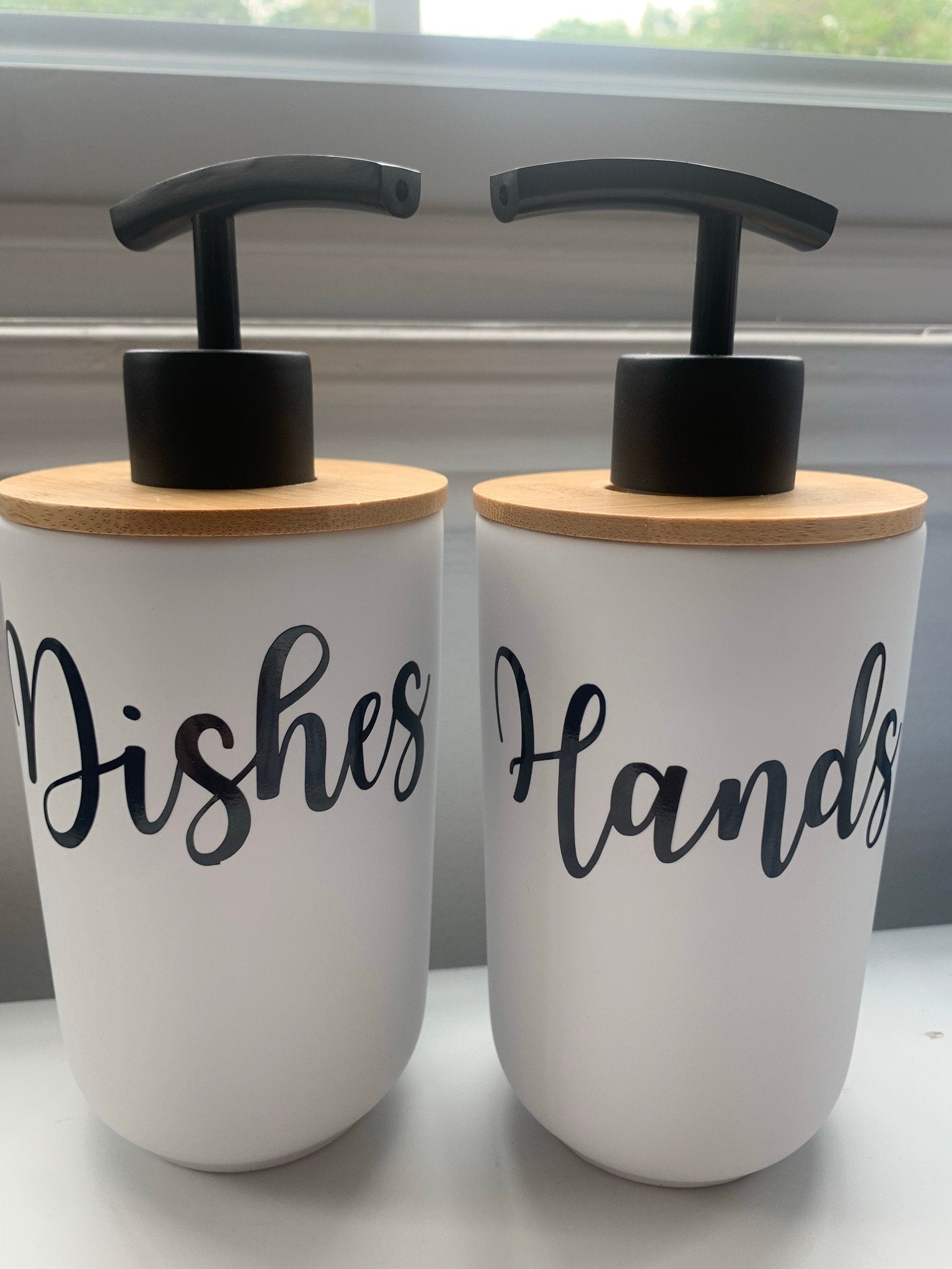 Hands And Dishes Bottle Decals | Soap Bottle Labels | Dispenser Bottle Labels | Hand Soap Label | Dish Soap Label | Kitchen Bathroom Labels - Creationz By Saba