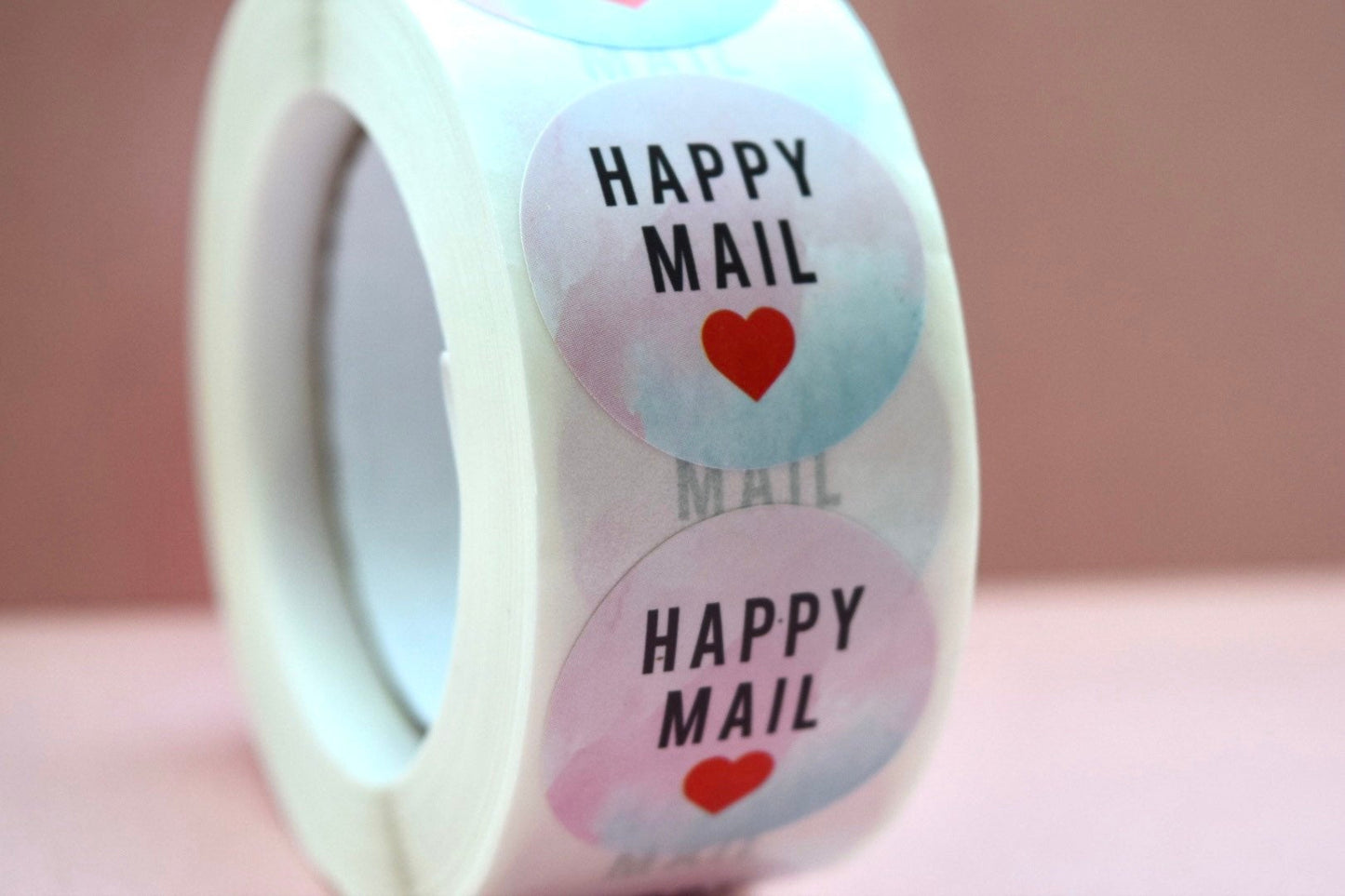 Happy mail stickers | 500 sticker roll | small business stickers | 500 stickers | packaging order stickers | packing stickers | sealing - Creationz By Saba