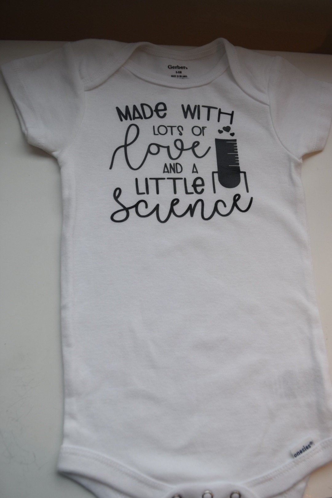 Made With Love And Science Baby Onesie® | Love and Science Baby Onesie® | IVF Baby Onesie® | Rainbow Baby | Miracle Baby Onesie | Baby Boy - Creationz By Saba
