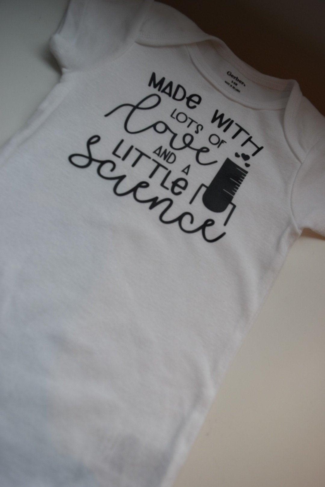 Made With Love And Science Baby Onesie® | Love and Science Baby Onesie® | IVF Baby Onesie® | Rainbow Baby | Miracle Baby Onesie | Baby Boy - Creationz By Saba