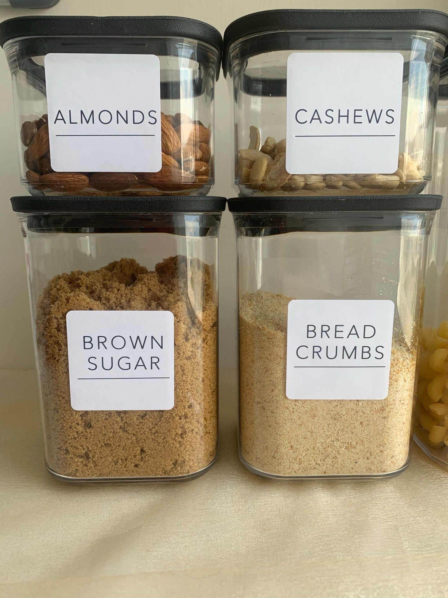 Minimalist Square Kitchen Jar Labels - Creationz By Saba