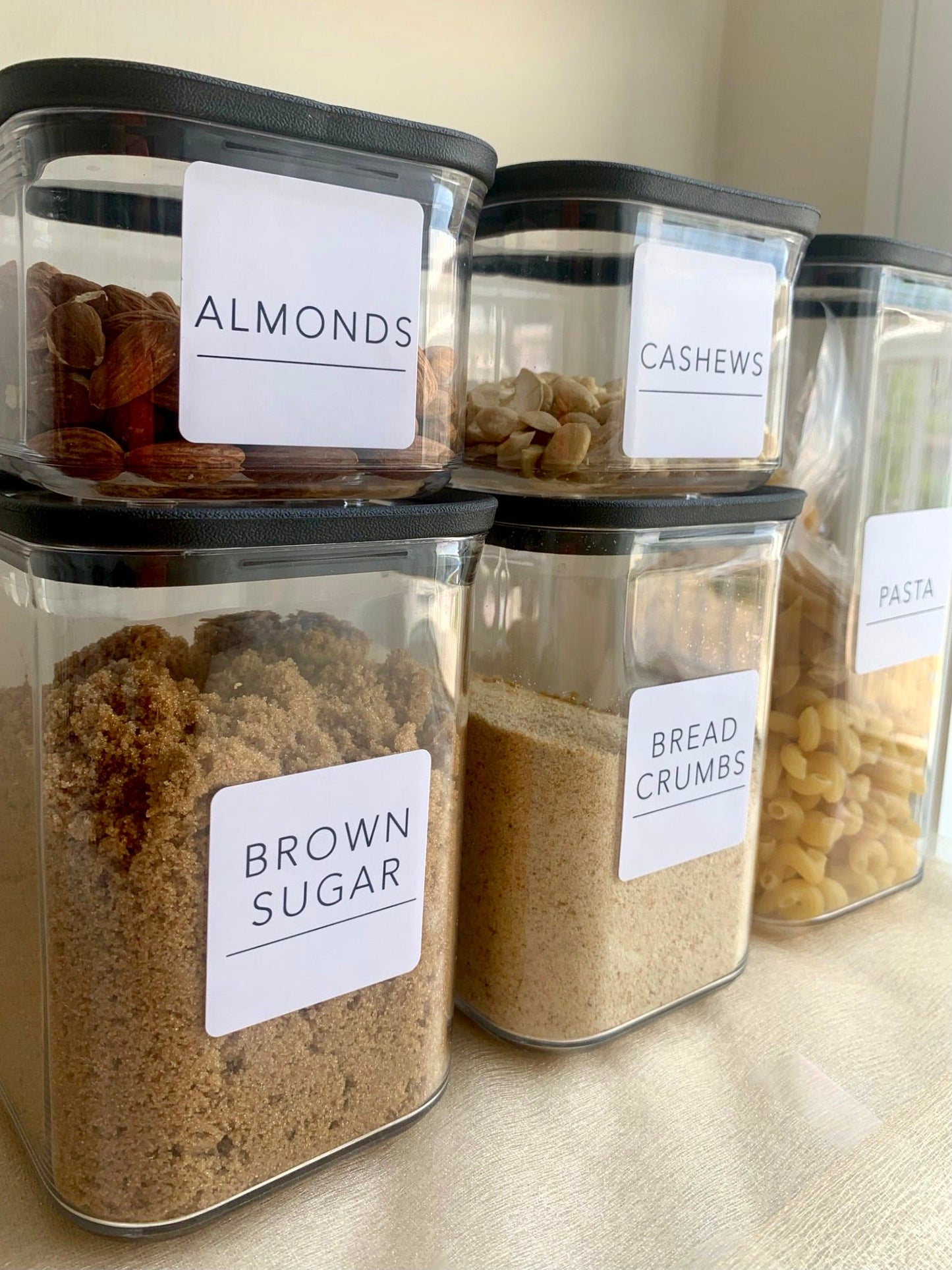 Minimalist Square Kitchen Jar Labels - Creationz By Saba