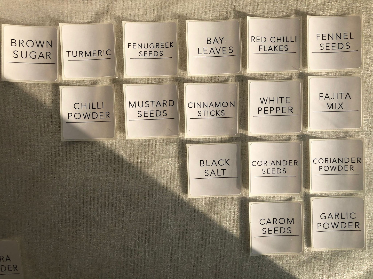 Minimalist Square Kitchen Jar Labels - Creationz By Saba