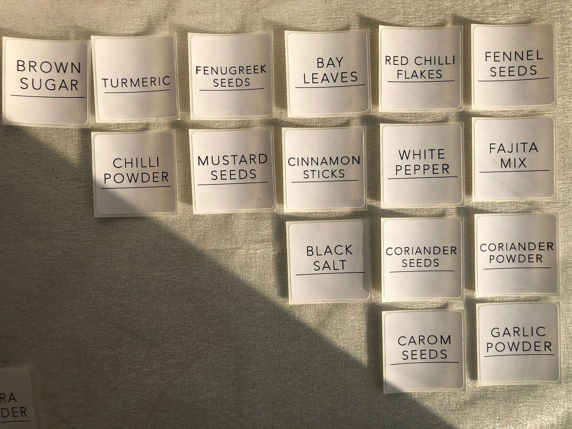 Minimalist Square Kitchen Jar Labels - Creationz By Saba