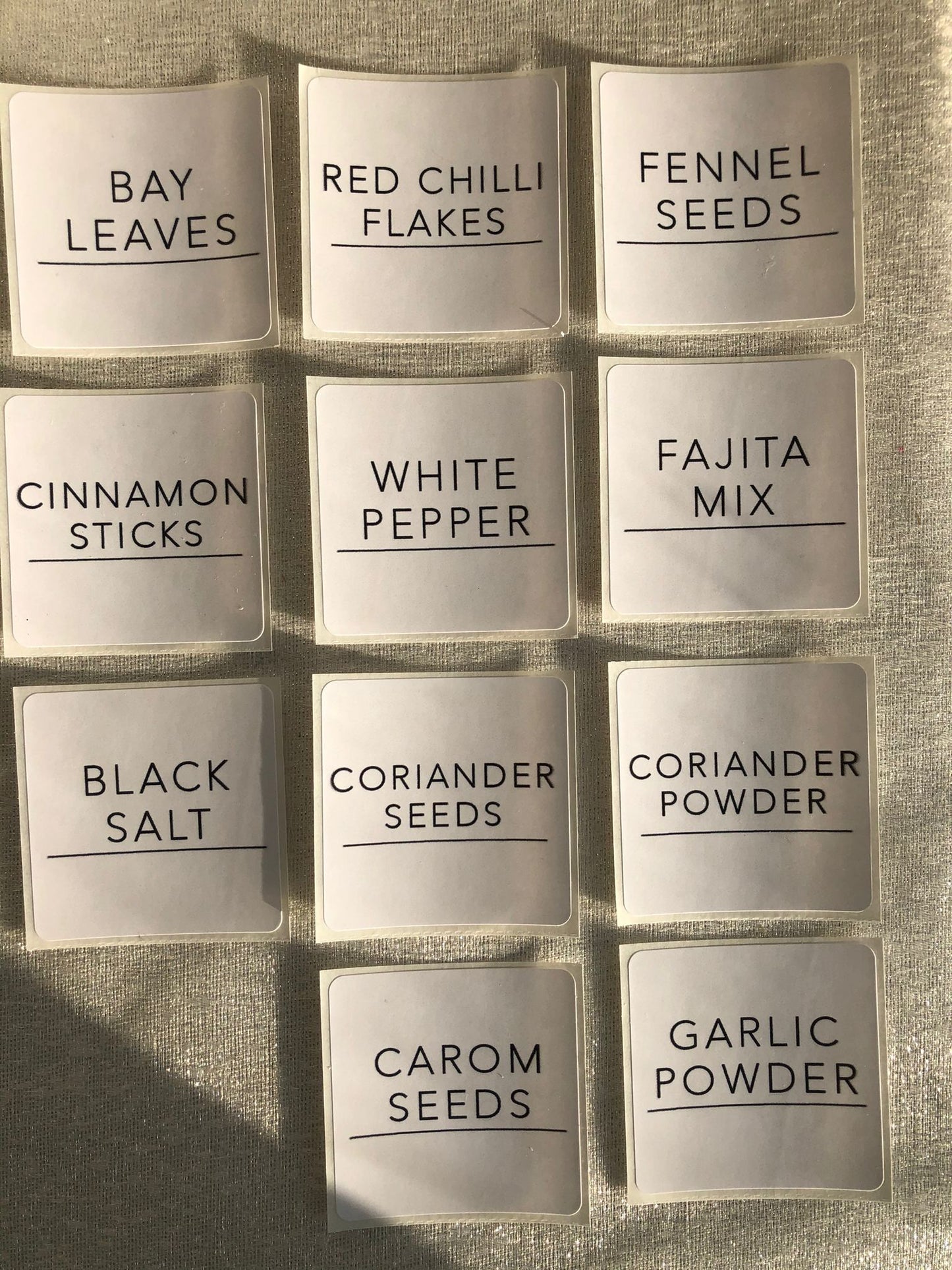 Minimalist Square Kitchen Jar Labels - Creationz By Saba