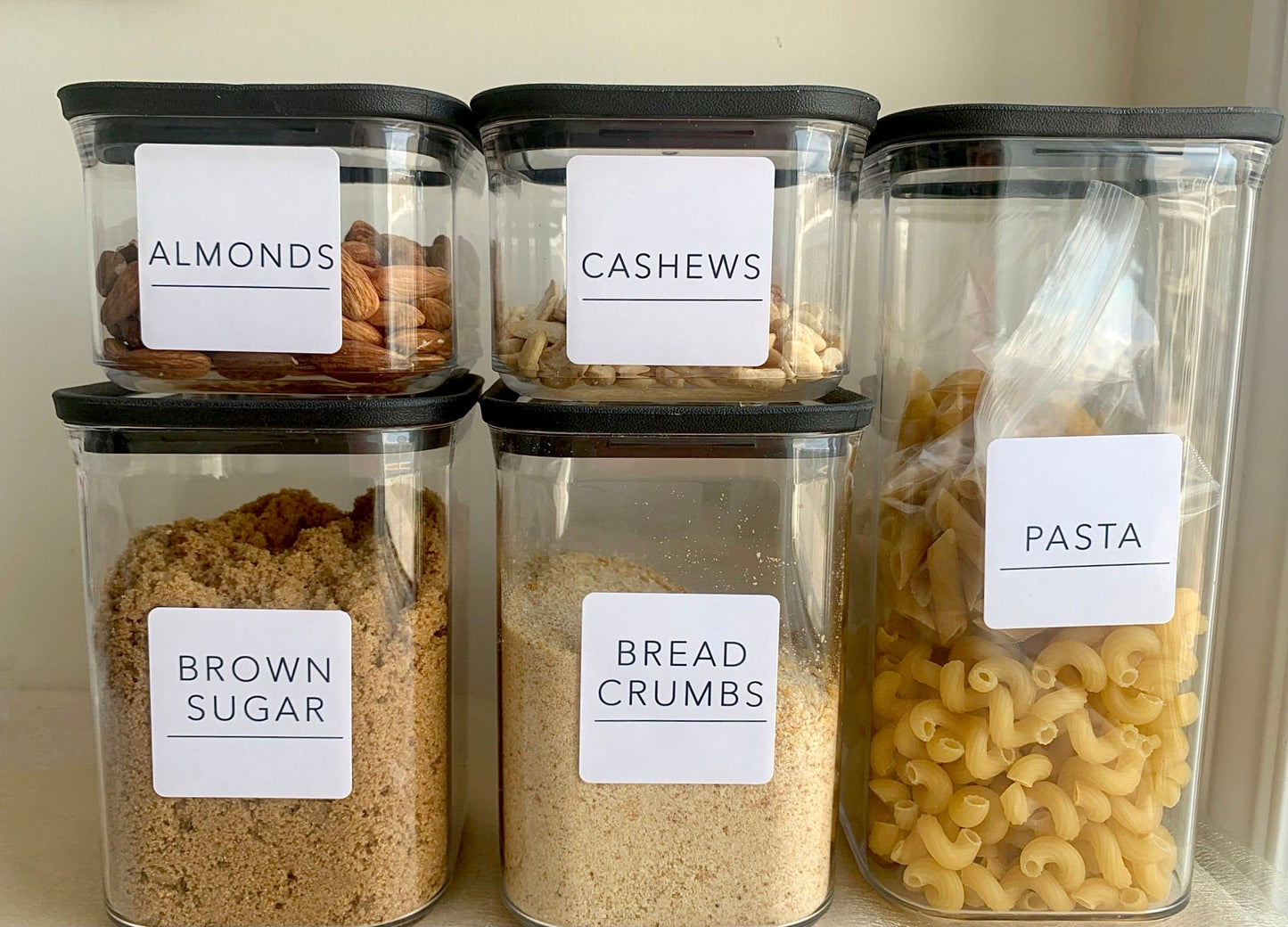 Minimalist Square Kitchen Jar Labels - Creationz By Saba