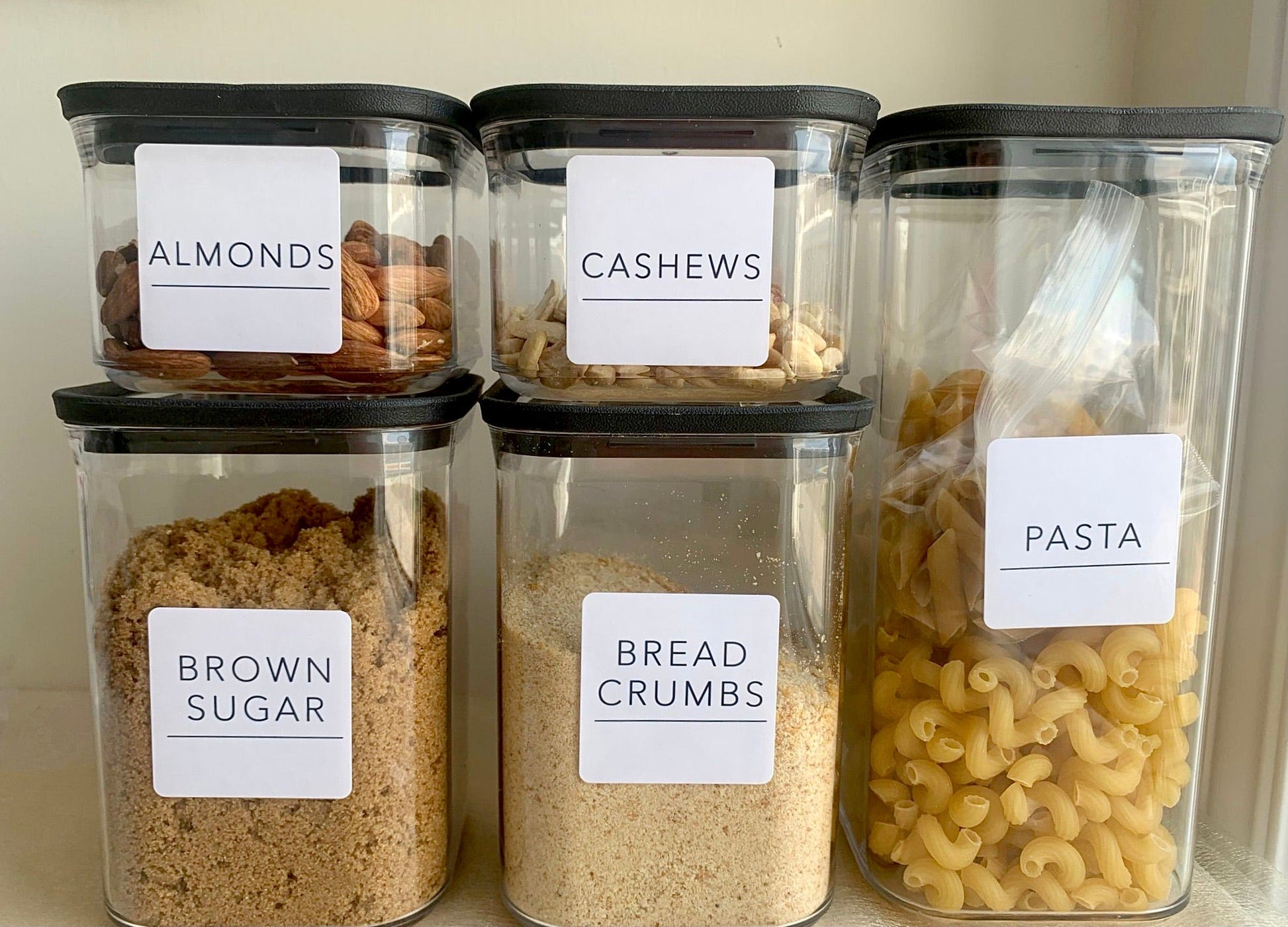 Minimalist Square Kitchen Jar Labels - Creationz By Saba