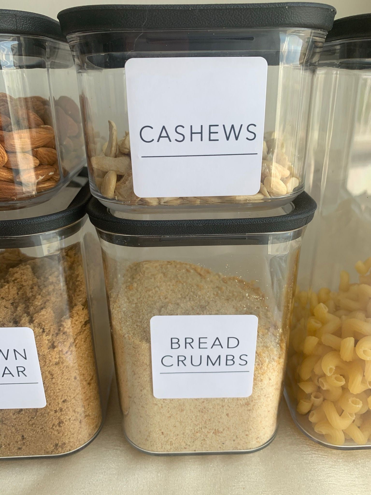 Minimalist Square Kitchen Jar Labels - Creationz By Saba