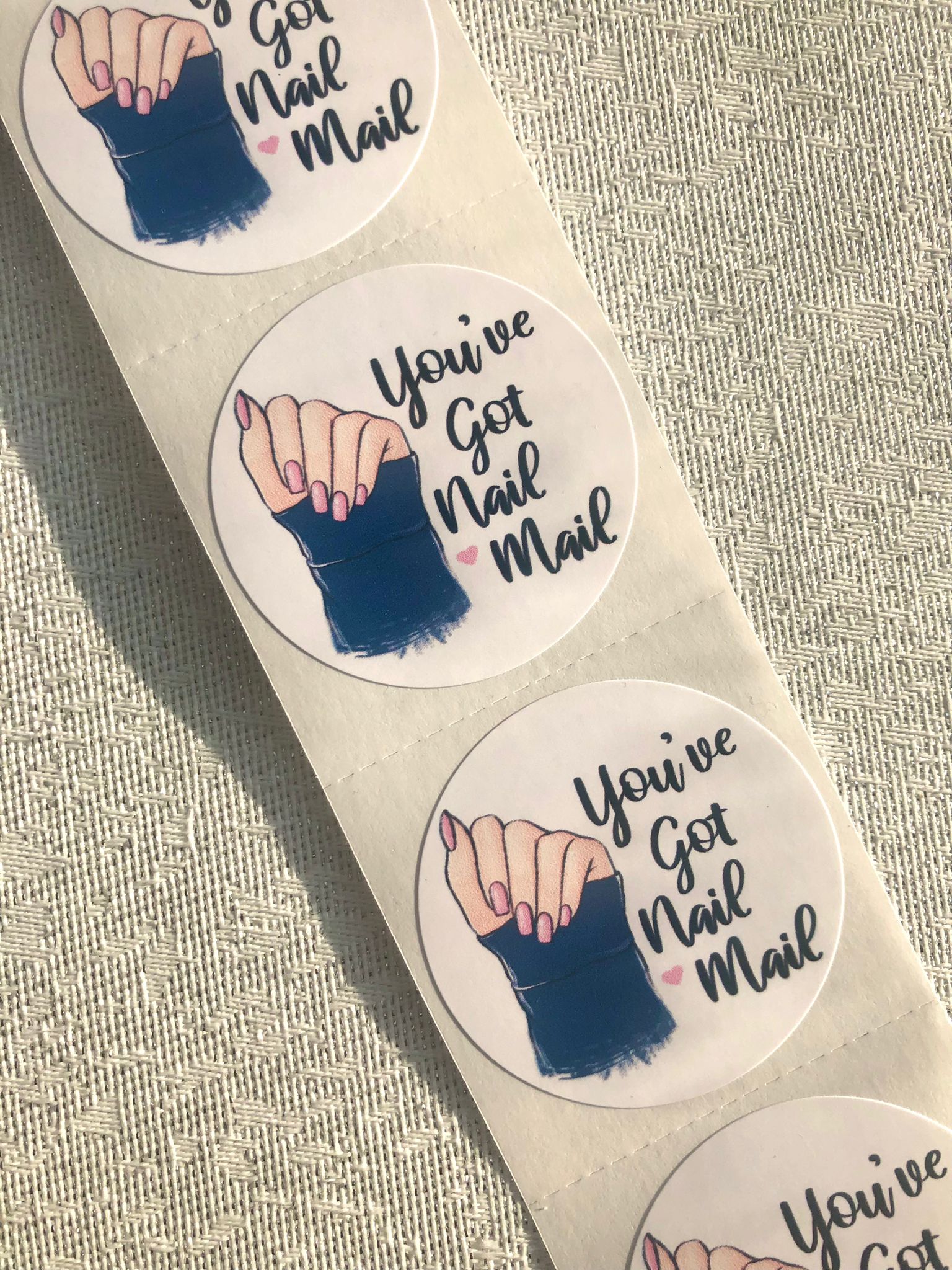 Nail Mail Circle Stickers - Creationz By Saba