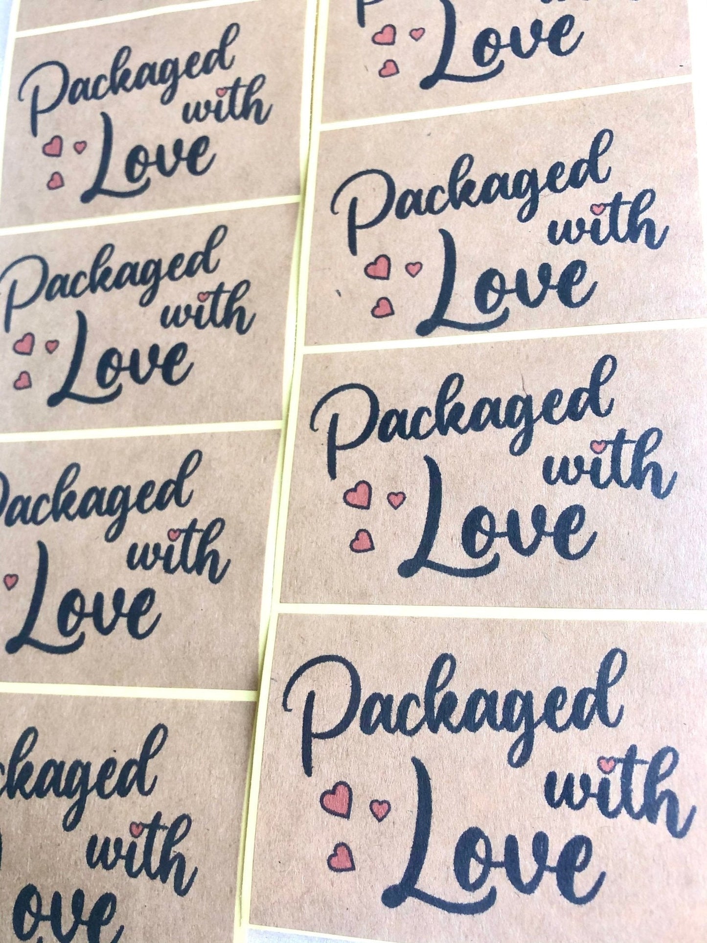 Packaging Sticker, Craft Paper Sticker, Packaged with Love Label, Business Sticker, Packaging label - Creationz By Saba
